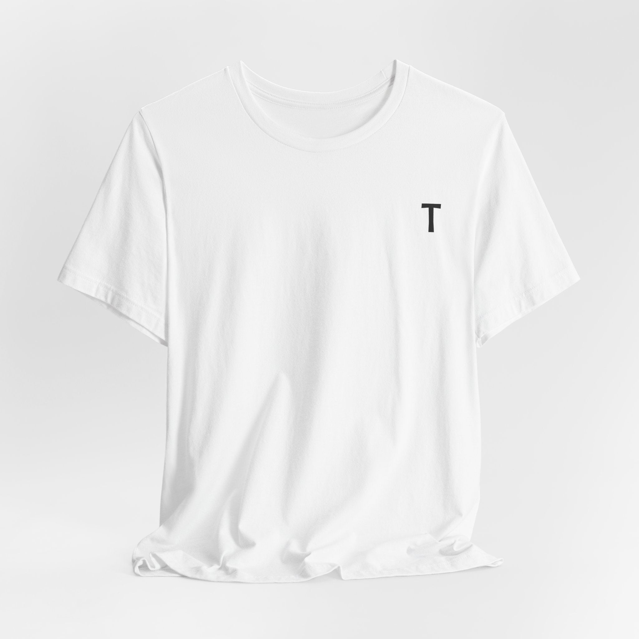 Minimalist 'T' Pocket Tee — Simple Monogram T-Shirt